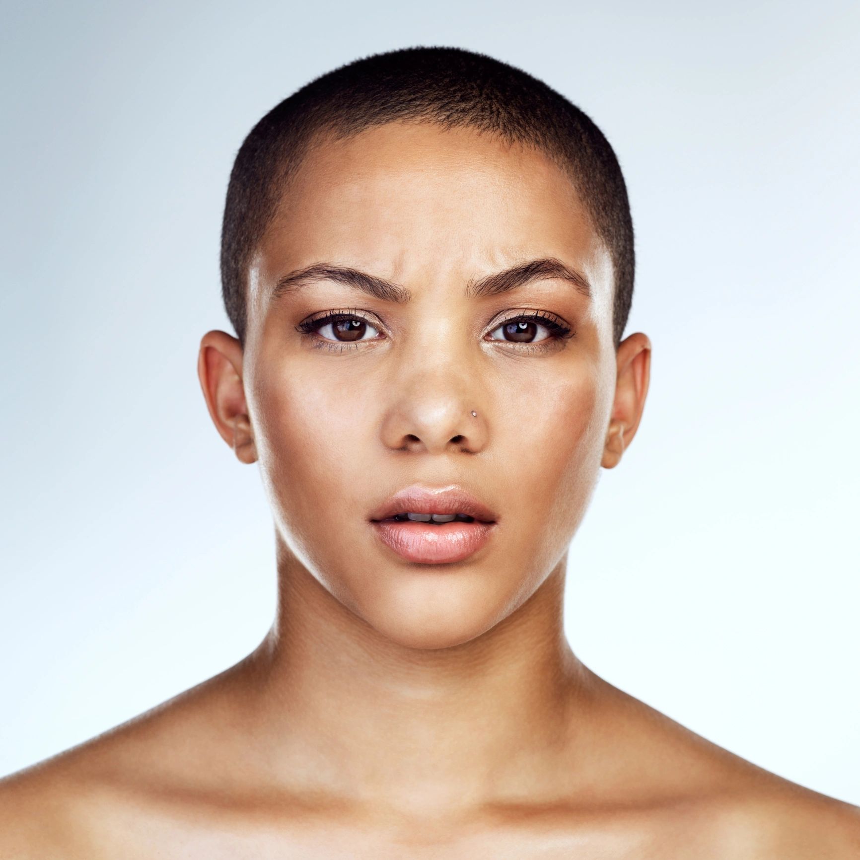 Studio portrait of woman