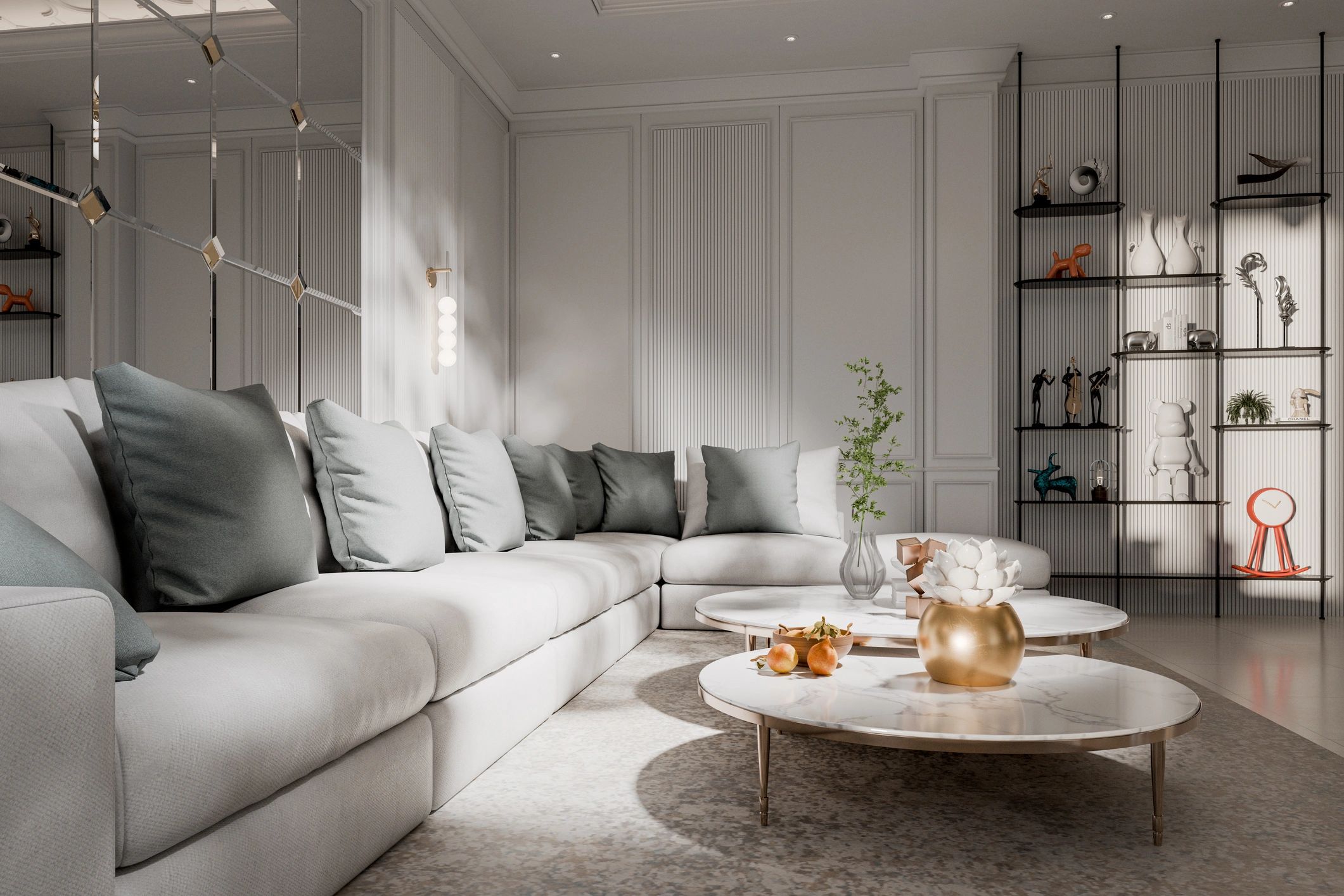 Soft, modern clinic interior in warm neutral tones